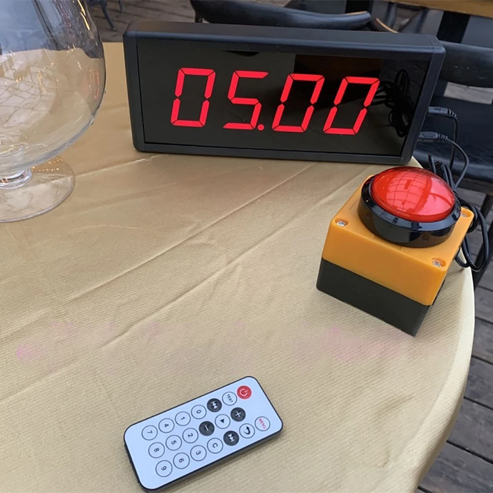 2.3 Inch 4-Digit Digital Timer, Countdown Stopwatch Counter with Remote Control for Competition Training Speech
