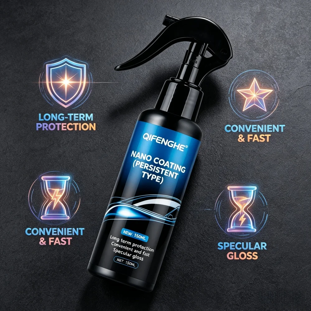 QIFENGHE 150ml Persistent Nano Coating, Long-Term Car Protection, Fast Application & Gloss Finish