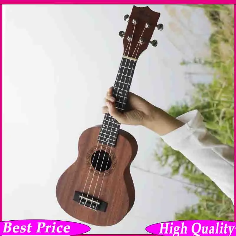 

21-дюймовое укулеле из цельного дерева – корпус из цельного махагонового дерева с насыщенным, чистым звучанием | Премиальное укулеле ручной работы