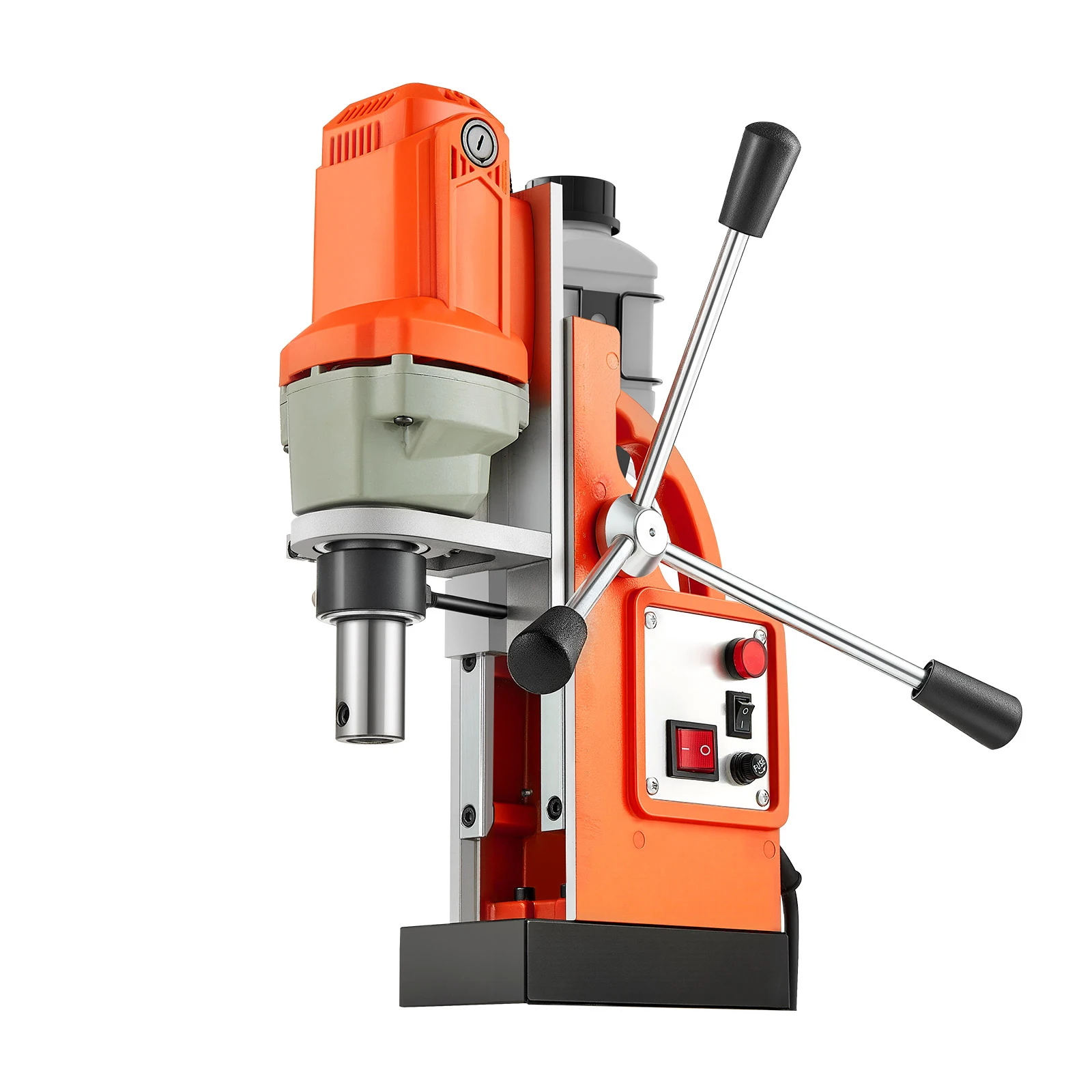 Image of SucceBuy Magnetbohrmaschine 1200 W 1,5 Zoll Bohrdurchmesser 2248 lbf Leistung Magnetbohrmaschine 900 U/min Geschwindigkeit mit Weldon-Schaft
