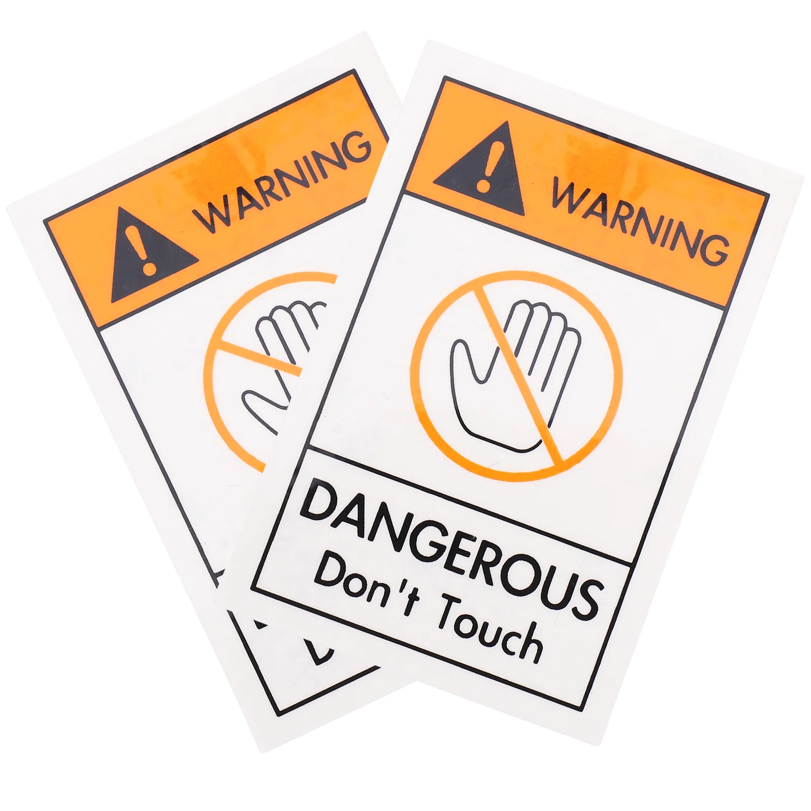 2pcs Do Not Touch Stickers Warning Label Safety Sign Decal No Touch Vinyl Sticker For Machine Equipment Warehouse Caution