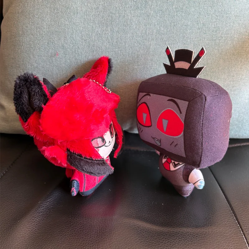 15 cm Alastor 3 V Vox Plüschtiere Tasche Schlüsselanhänger Lustige Anime Animation Hazbin Hotel Charakter Figur Plushie Schlüssel Kette Anhänger Puppe – Detail 9