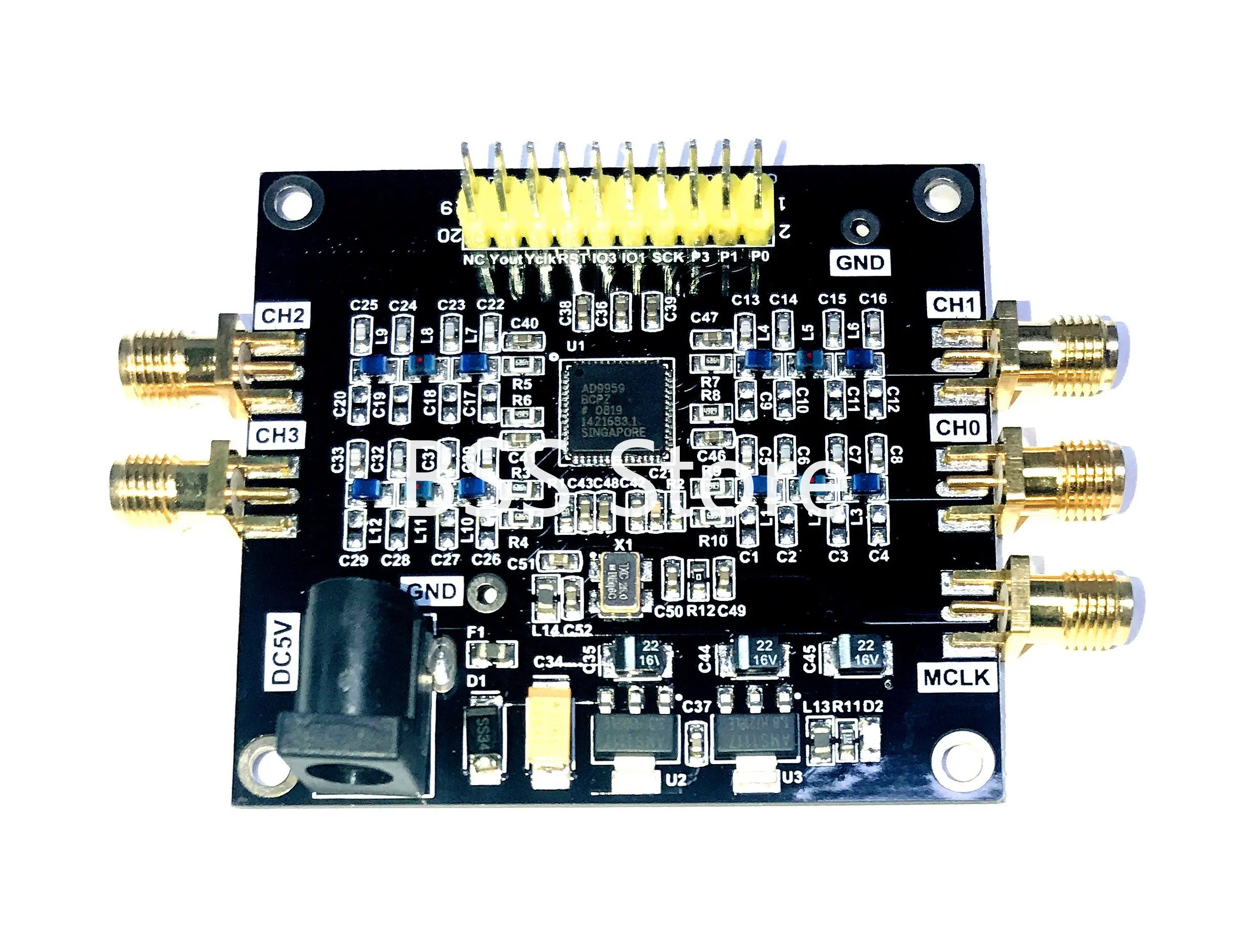 

AD9959 module digital frequency synthesis send schematic diagram program DDS 4 independent adjustable signal source sensor