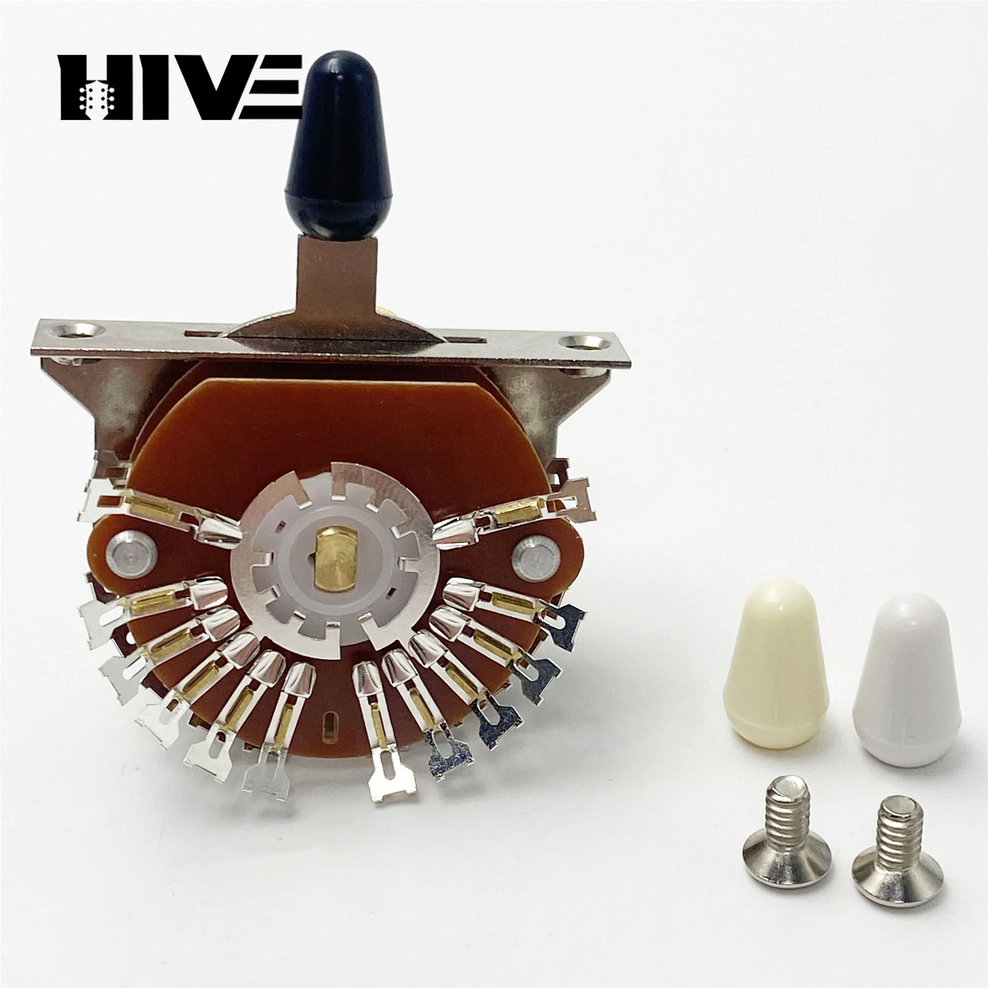 1Pc Electric Guitar Switch 8-Legs 5-Way Top-grade Double-Layer Switch Metal Plastic Guitar Switch With Screws