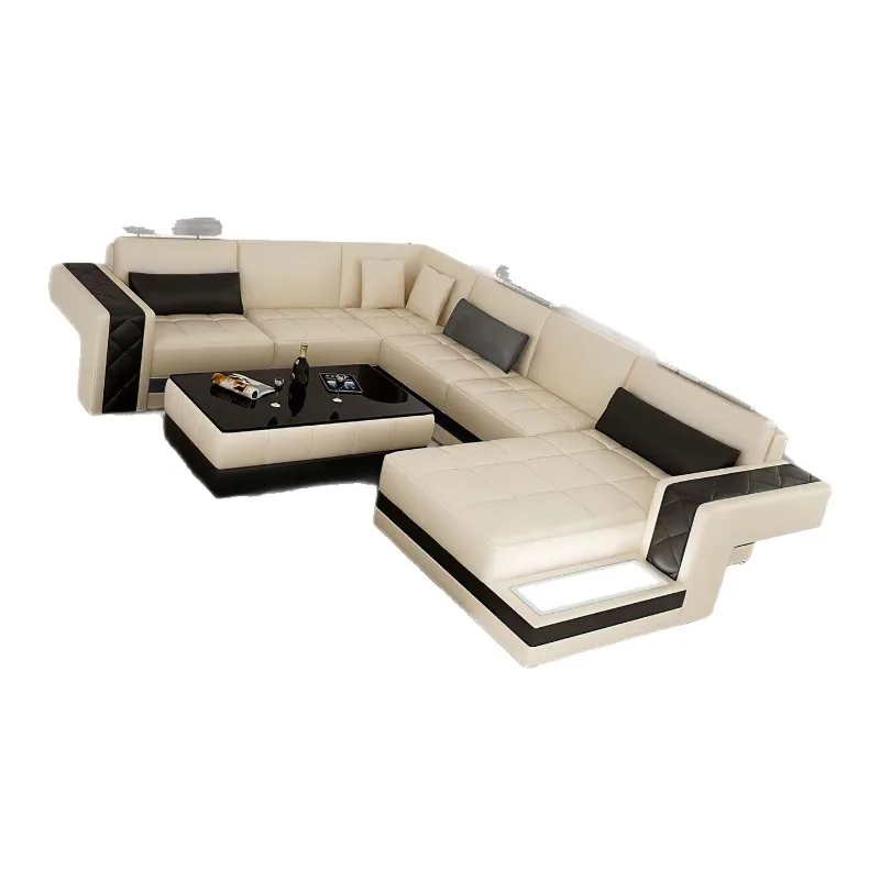 American modern light luxury sofa combination can lie down with multi-functional fashionable living room furniture sofa