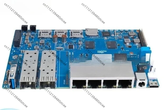 Placa de Desenvolvimento de Roteador de Alto Desempenho Banana Pi BPI-R4 MediaTek MT7988A Quad-Core 2x 10G SFP 4x Portas Gbe SBC de Código Aberto