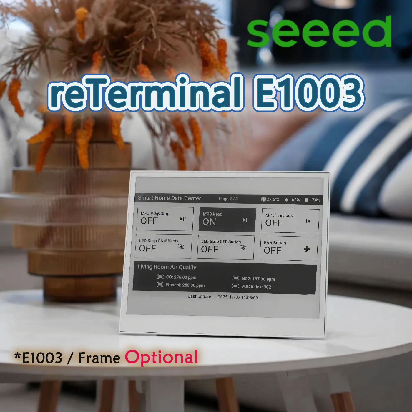 Smart Home Dashboard - reTerminal E1003 10.3 inç Dokunmatik eKağıt