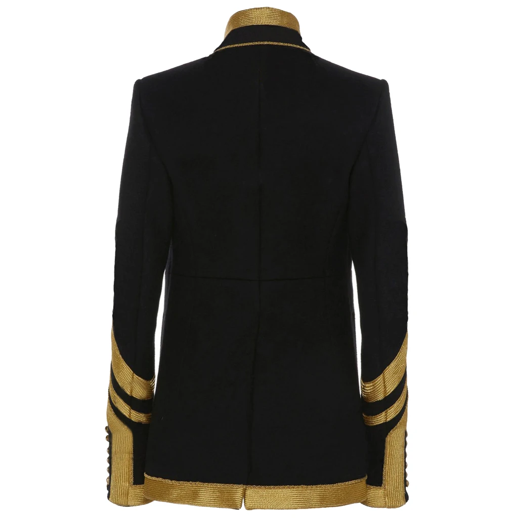 Adult Women Black Army Hussars Cosplay Jacket Regimental Long Military Coat Costume British Army Civil War Military Costume Coat