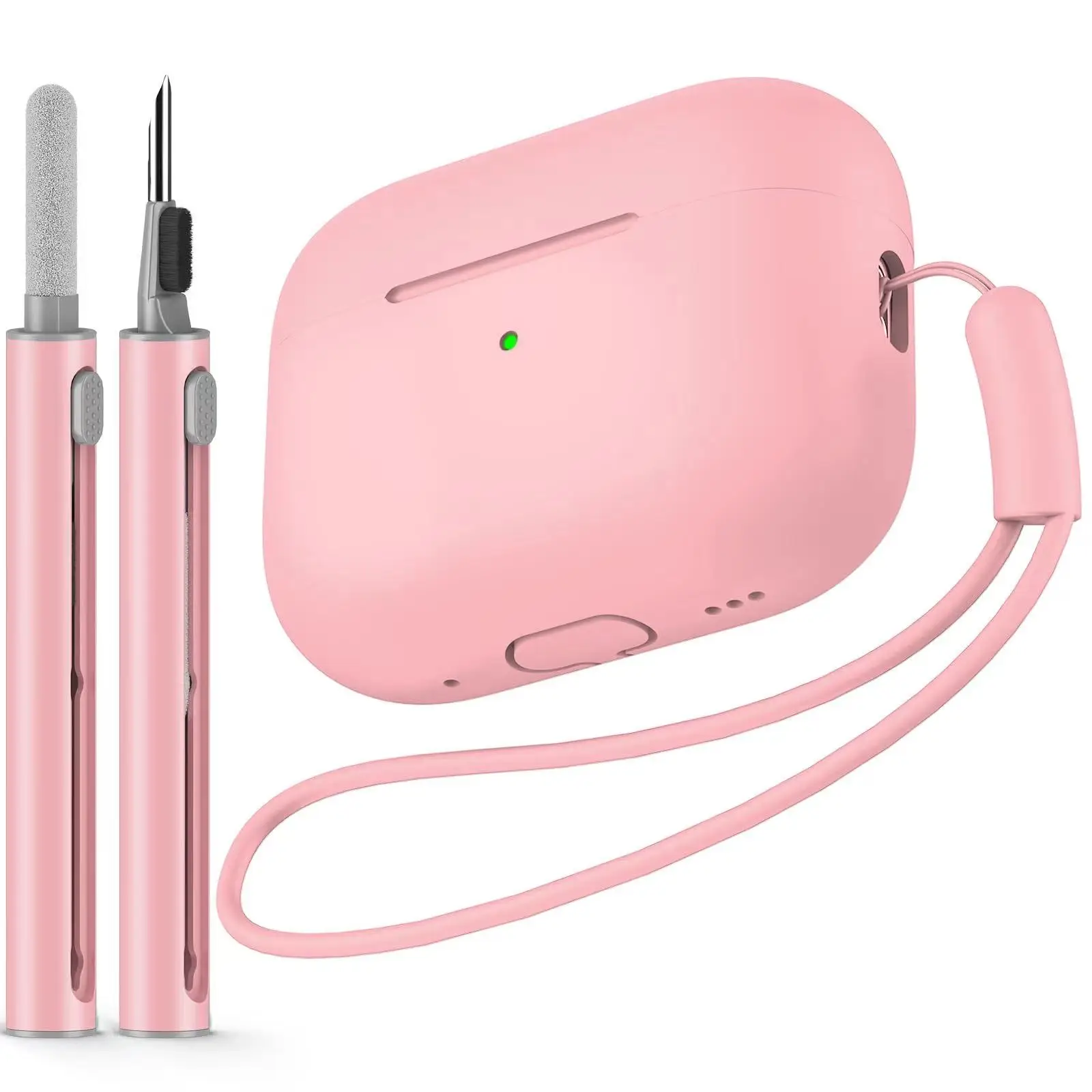 For AirPods Pro USB C Case with Cleaner Kit Soft Silicone Protective Case for Apple AirPod Pro 2nd/1st Generation Case for Women