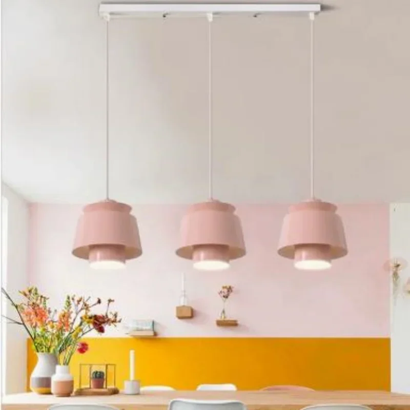 Modern Creative Macaron LED Pendant Lamp Restaurant Bedroom Bar Bar Cafe Milk Tea Shop Office Chandelier Interior Decor Lighting