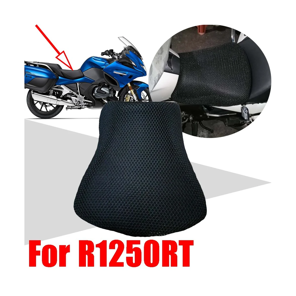 Motorcycle Mesh Seat Cover Heat Insulation Seat Cushion Cover Protector for BMW R1250RT R1250 RT R 1250 RT R 1250RT