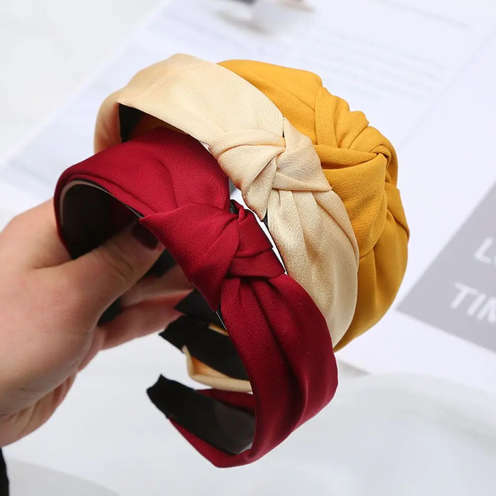 

Knot Solid Color Headdress Headwear Hair Accessories Hair Hairband for Women Girl Hair Hoop Headband