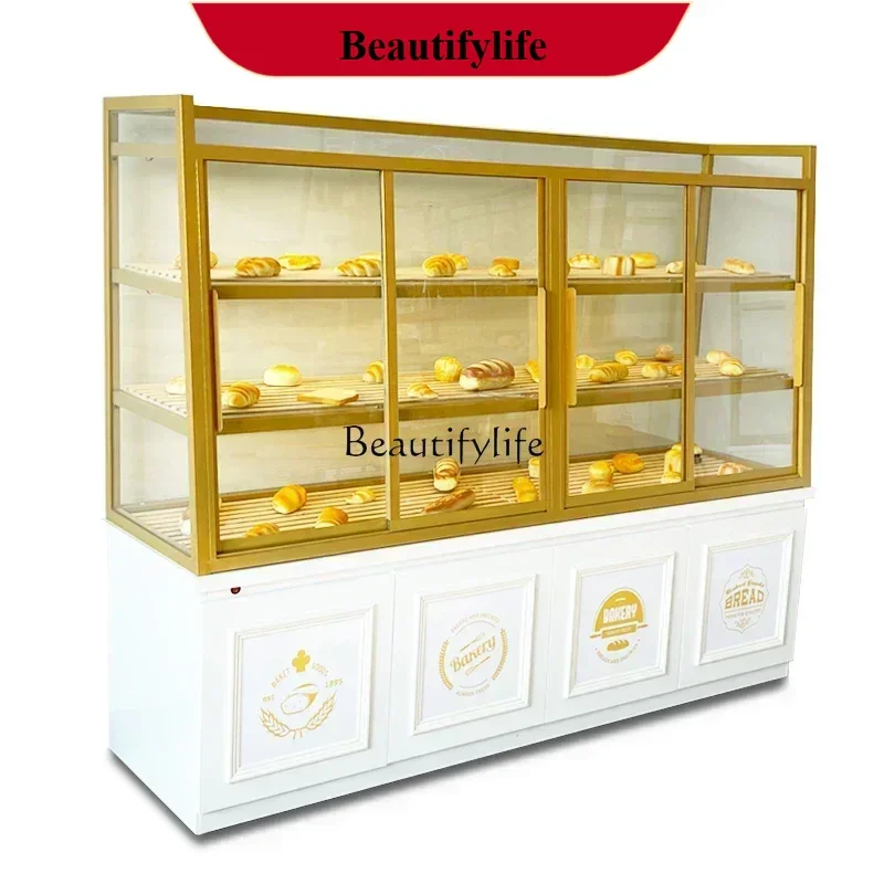 D178  Bread Display Cabinets Cake Glass Side Cabinet Commercial Pastry Baking Display Stand