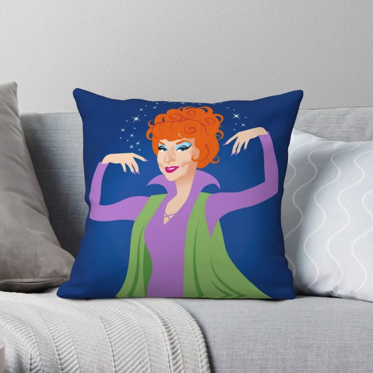 Agnes Moorehead Endora Bewitched Pillowcase Polyester Linen Velvet Printed Decorative Throw Pillow Case Sofa Cushion Cover 45x45