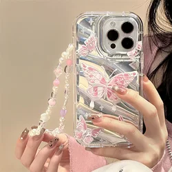 Butterfly Phone Case For iPhone 16 Pro Max 17 Air 11 13 14 15 12 XR X XS 7 8 Plus SE 17promax Soft TPU Transparent Cover Funda