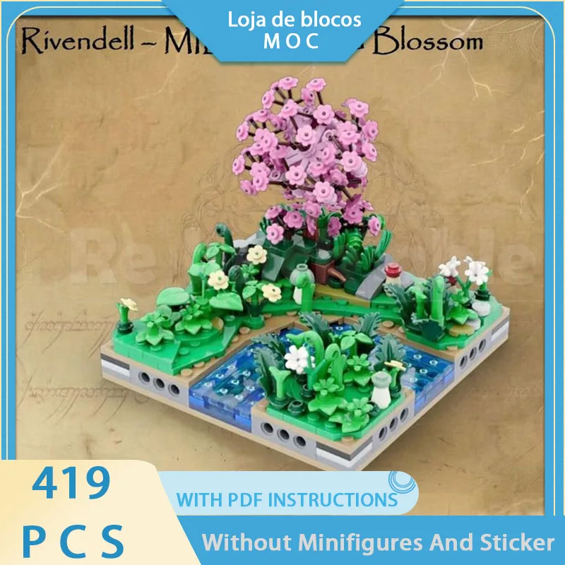 

Новый модульный конструктор MOC: модель кольца из фильма, расширение набора, цветок абрикоса, детская игрушка, подарок, набор для самостоятельной сборки