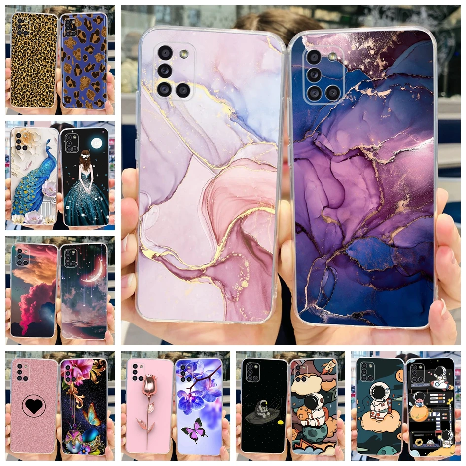 For Samsung A51 A71 4G Case SM-A515F SM-A715F Phone Cover Fashion Marble Clear Soft Silicone Cover For Samsung A31 SM-A315F Capa