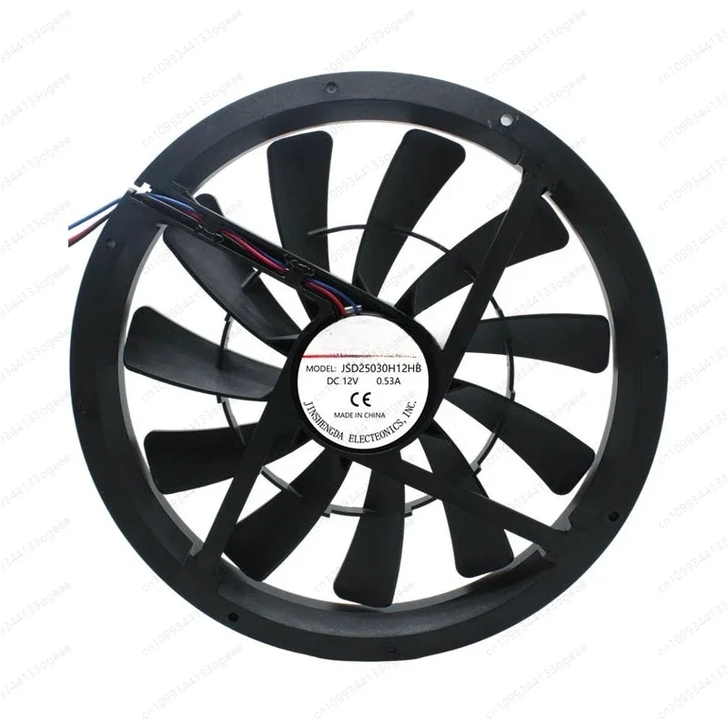 25030 25CM 12V large air volume silent warehouse home ventilation self-driving RV ventilation cooling fan