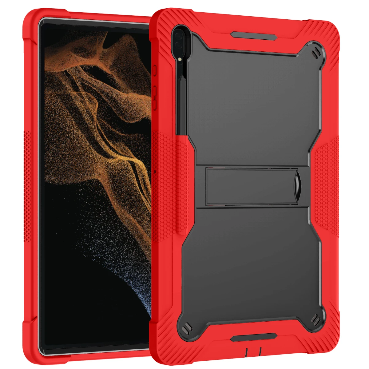 Etui pancerne do Samsung Galaxy Tab S8 S9 Ultra SM-X900 X906 X910 X916B X918U 14.6 Kids Stand Shockproof Cover With Pen Slot Funda