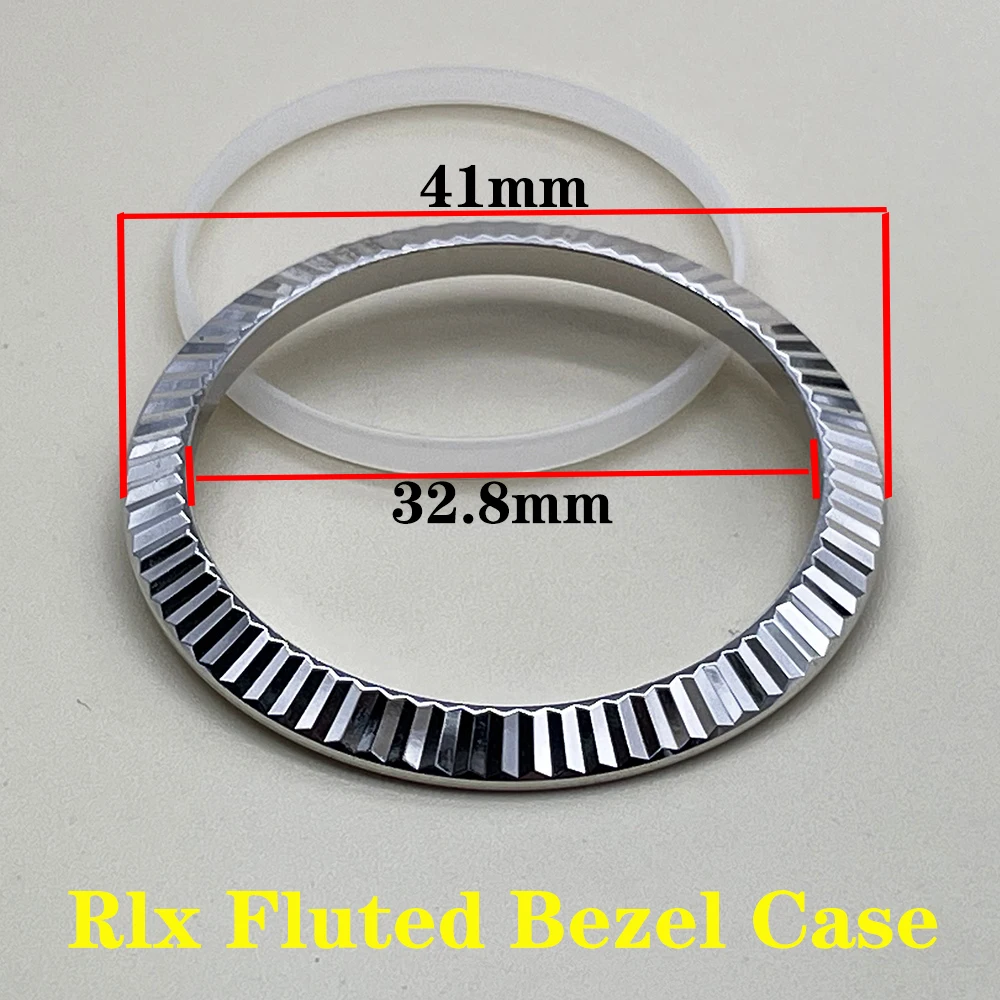 

Slope Silver 41mmx32.3mm Fluted Bezel Ring for Rlx Top Ring Pad Watch Slope Stainless Steel Replacement Parts