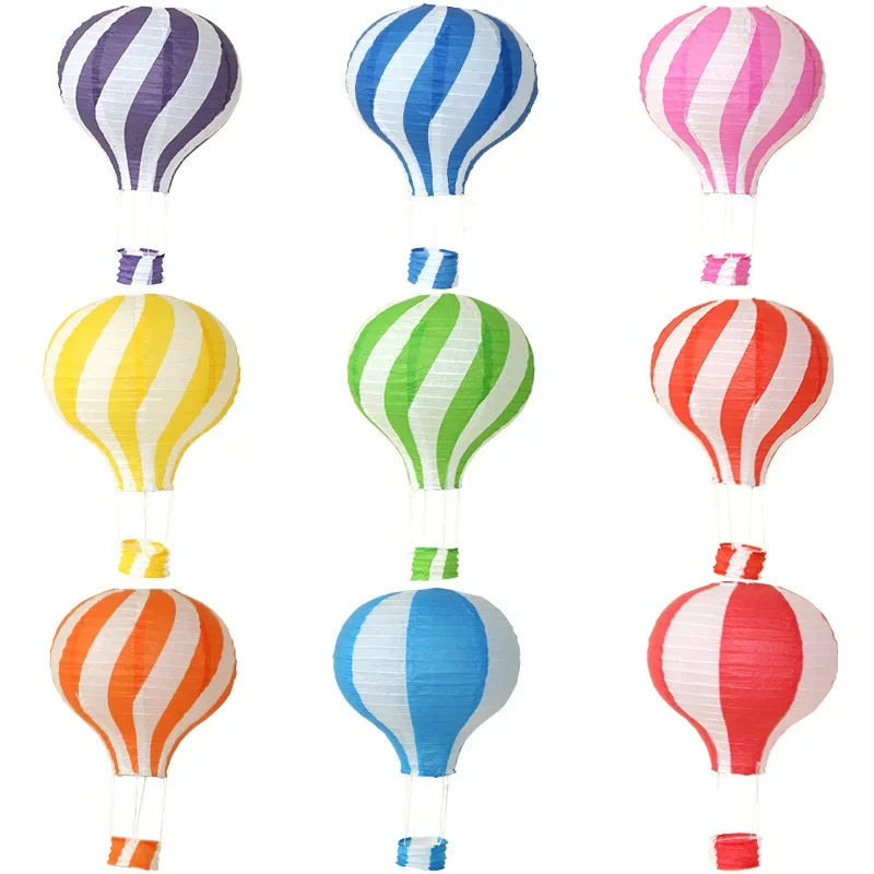 30cm Hot Air Balloon Park Amusement Park Shopping Mall Kindergarten Decoration Paper Lanterns Wedding Outdoor Folding Decoration