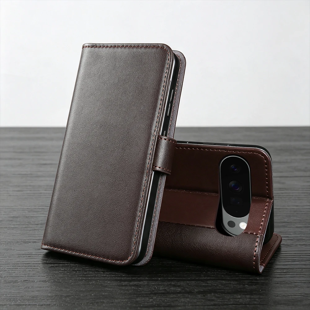 Genuine Real Leather Phone Cover Case For Google Pixel 11 10 9 Pro XL 10A 9A 8A 7A 6A 6 7 8 Pro Flip Case 10Pro 11Pro XL Coque