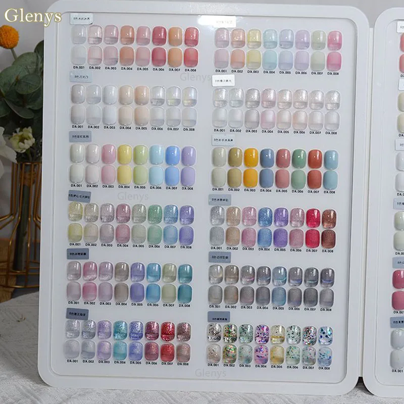 Glenys 192 color nail polish glue semi permanent immersion gel nail salon nail polish set wholesale UV LED varnish set