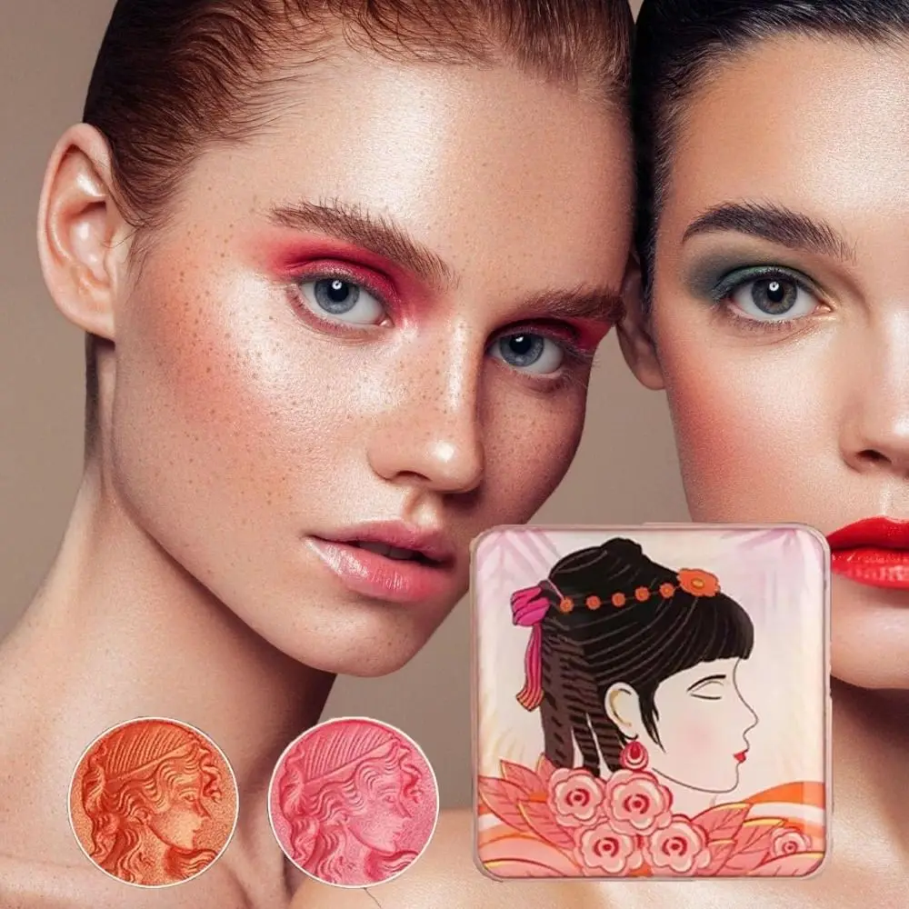 Blush em relevo fosco para bochechas, Maquiagem facial, Pó liso, Face Cosmetic Tools, Moda