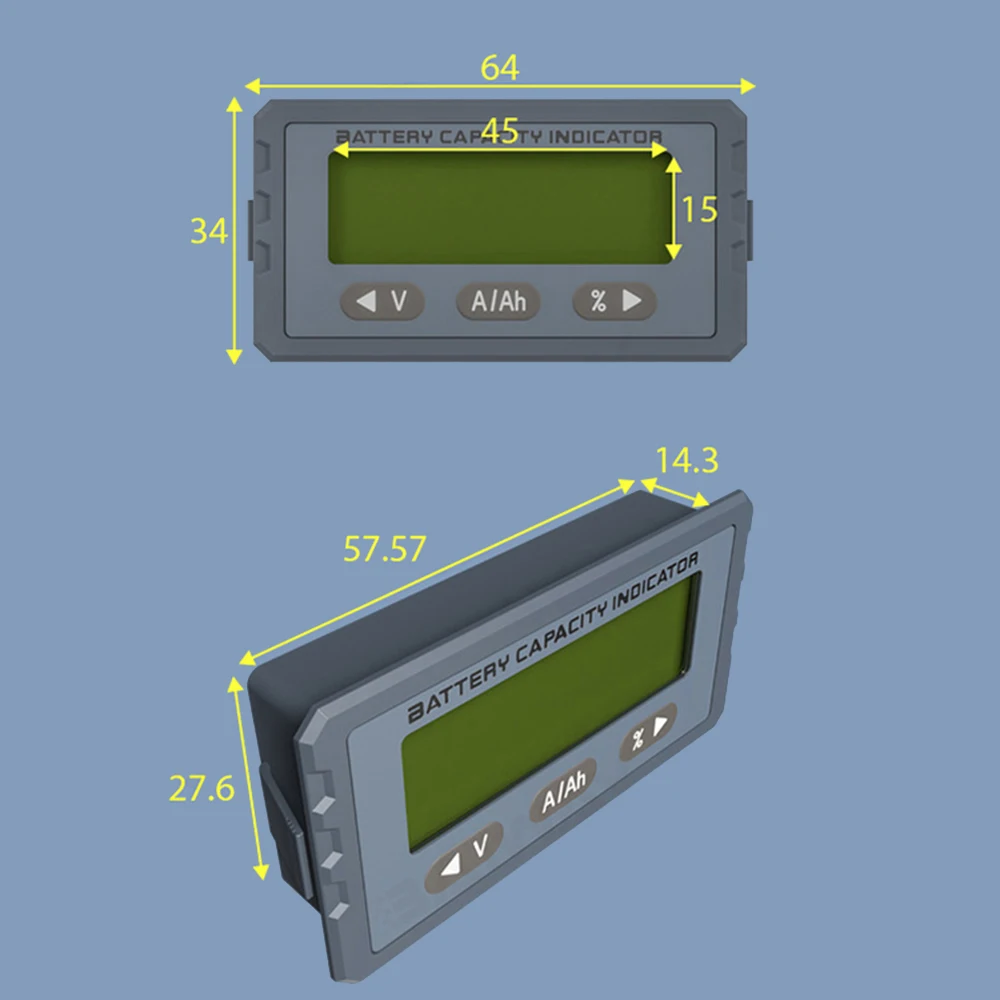 Imagem -06 - Verificador da Bateria de Lítio com Exposição do Poder da Capacidade Medidor do Coulomb Chumbo-ácido Lifepo4 Li-íon Bms 12v 24v 36v 48v 60v 50a 100a