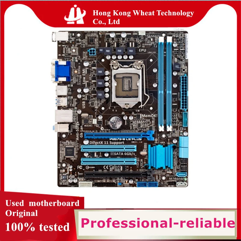 Intel For B75 P8B75-M LE PLUS Motherboard Used original LGA 1155 LGA1155 DDR3 16GB USB2.0 USB3.0 SATA3 Desktop Mainboard