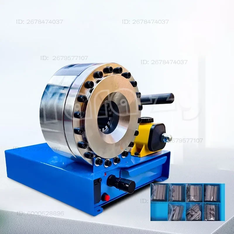 Manual Hydraulic Hose Crimper with 7 Sets of Dies, Handheld High Pressure Hose Crimping Tool, Portable Tube Shrinking Machine