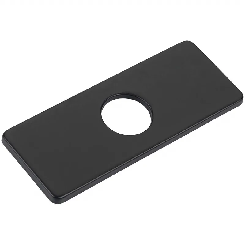 Kimzcn 10-Inch Matte Black Hole Cover Deck Plate – SUS304 Stainless Steel Escutcheon For Single Hole Sink Faucets (Covers Unused Holes)