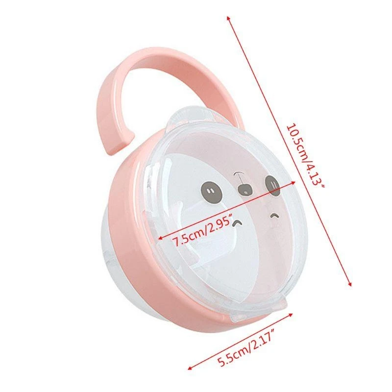 

J15U Portable Baby Pacifier Nipple Kid Travel for Case Candy Color Nipple Storage Box