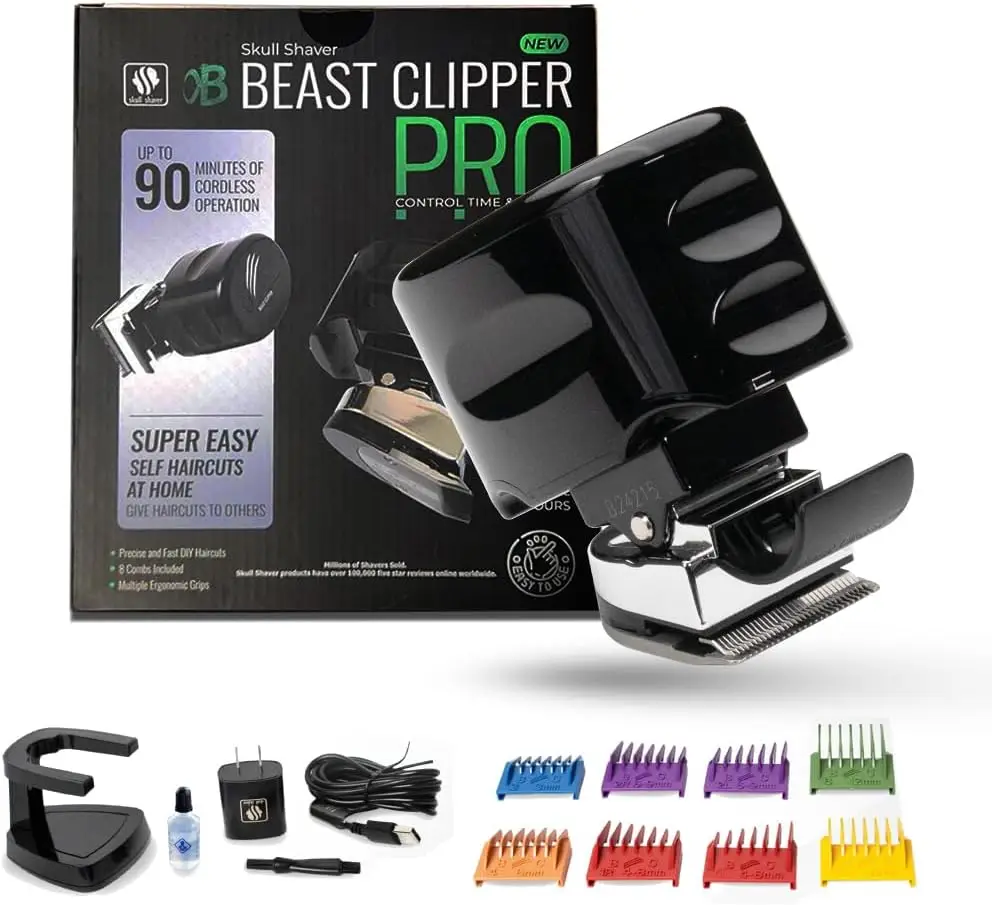 

Home Haircut Clipper Pro - Cordless Trimmer with Steel Blades, Adjustable Combs for Men & Women