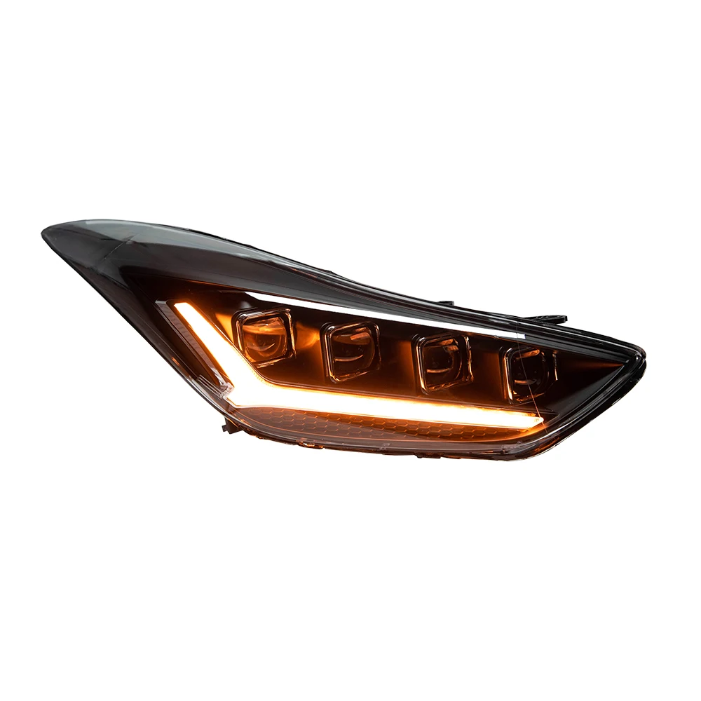 For 2012-2016 Hyundai Elantra Car Headlights Assembly LED Auto Headlight Accessories Upgrade Projector Lens DRL 100W Condition