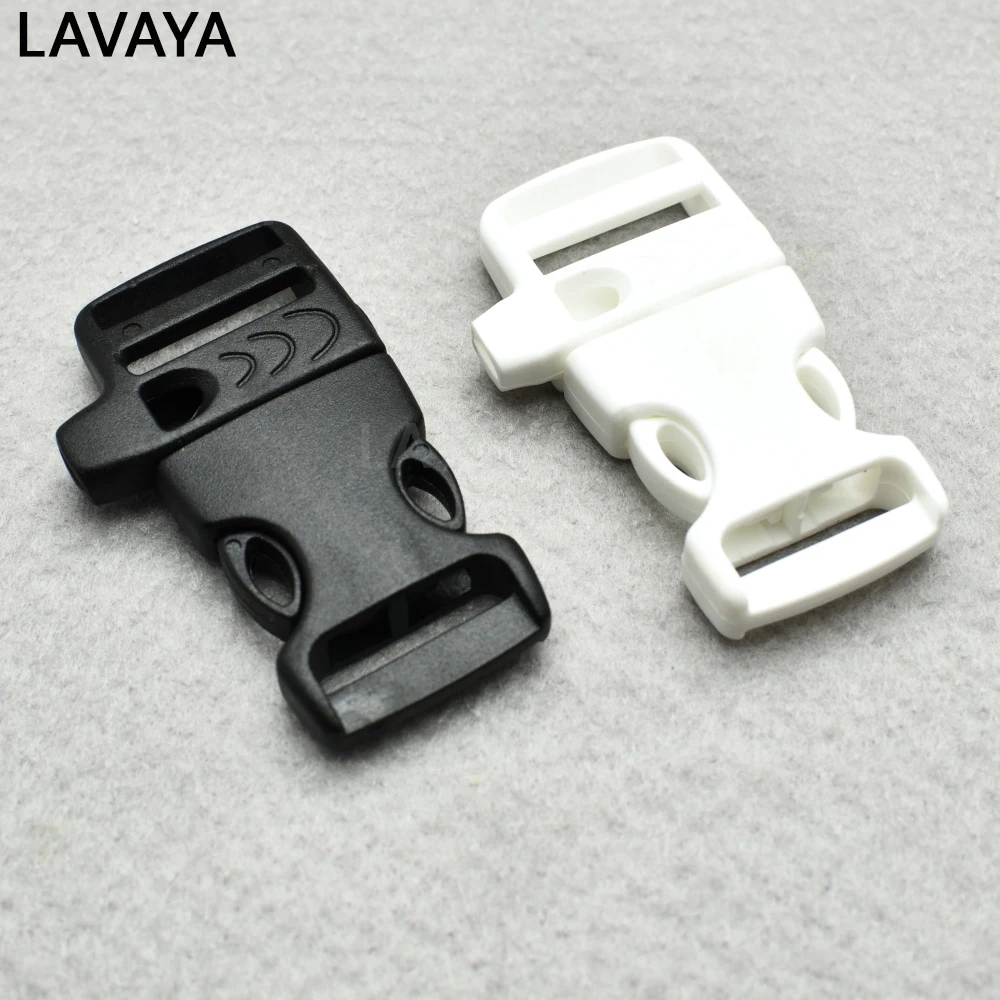 10pcs Whistle Side Release Buckle For Backpack Belt Strap Paracord Bracelet Survival Bag Parts Webbing 3/4