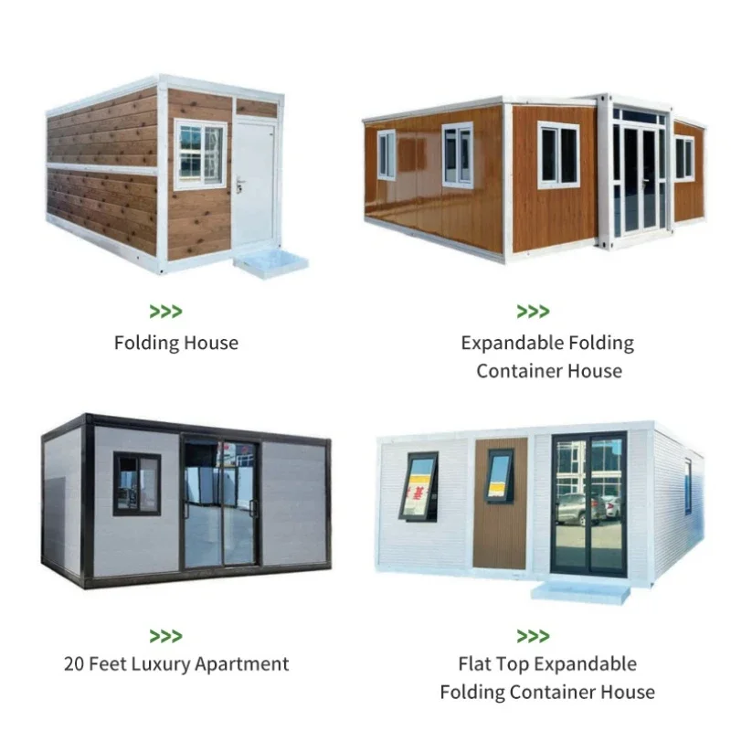 Komplettes Heimpaket 20FT/40FT Fertighaus mit Möbeln Badezimmer+Küche+Schlafzimmer-Set Bereit zum Bewegen