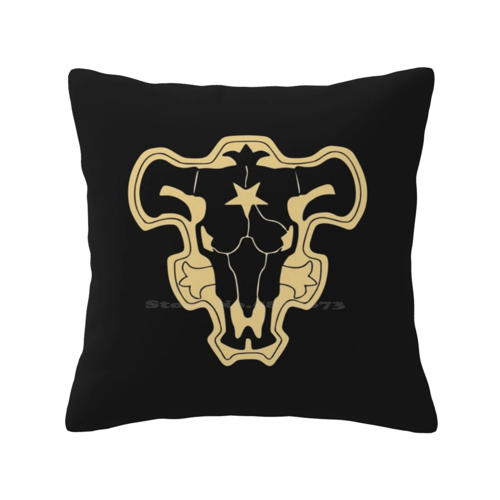 Best Seller Black Clover Black Bulls Merchandise Throw Cushion Pillow Cover Black Clover Black Bulls Stuff Black Clover Black