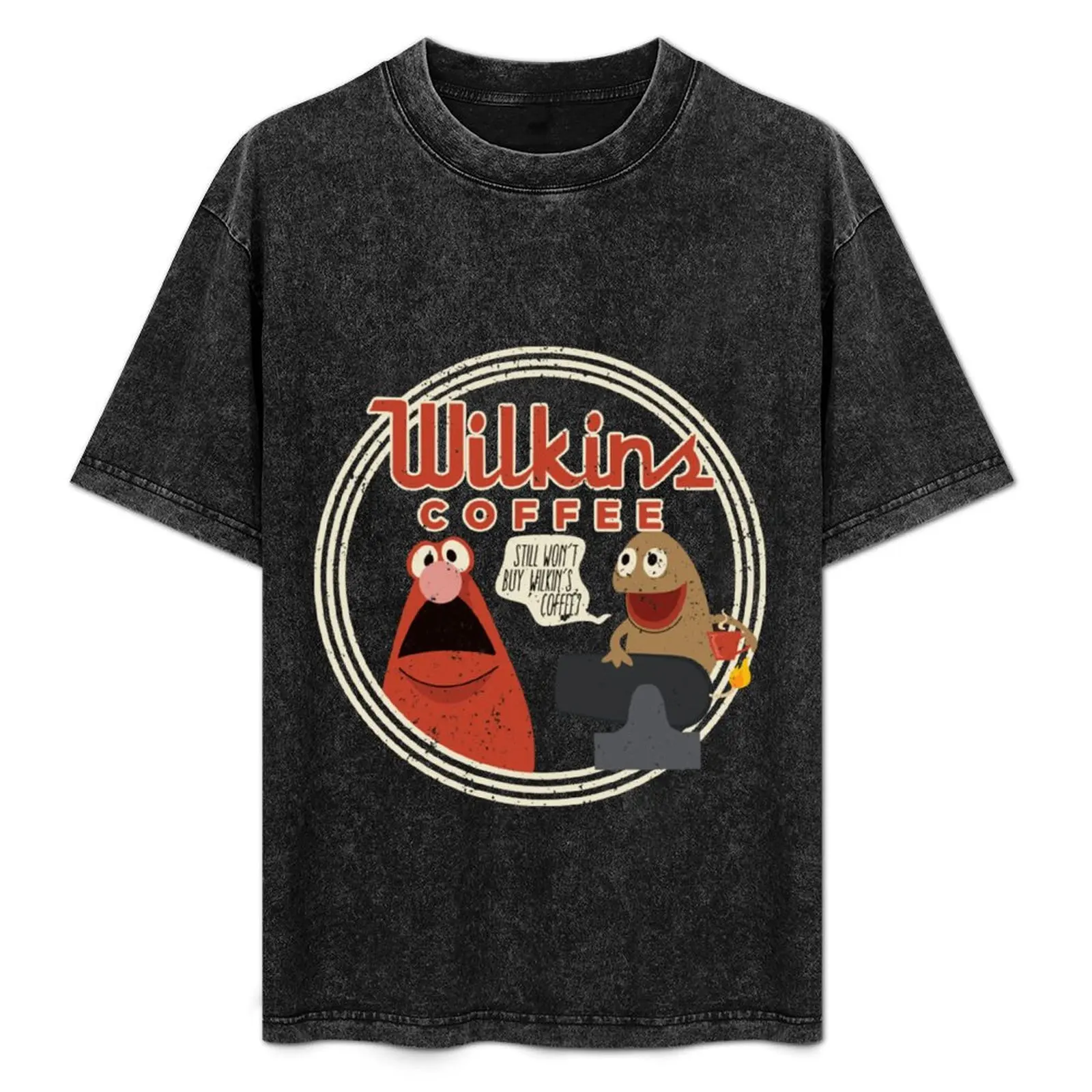 

Wilkin_s Coffee Parody - Wilkin_s Coffee Cartoon Coffee T-Shirt sweat boys whites clothing for men