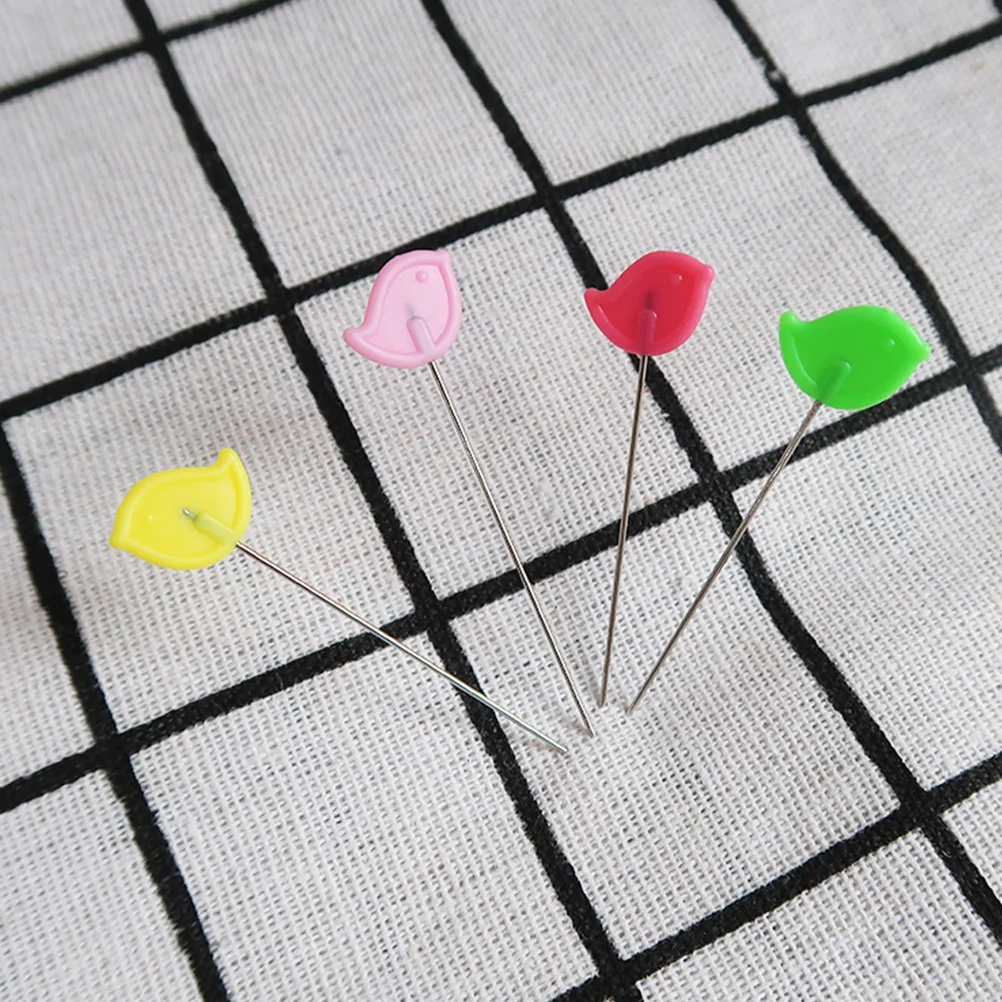 50 шт. разноцветные плоские булавки с головой птицы, прочные швейные аксессуары для рукоделия для шапок, обуви, сумок, дизайнов, швейные булавки