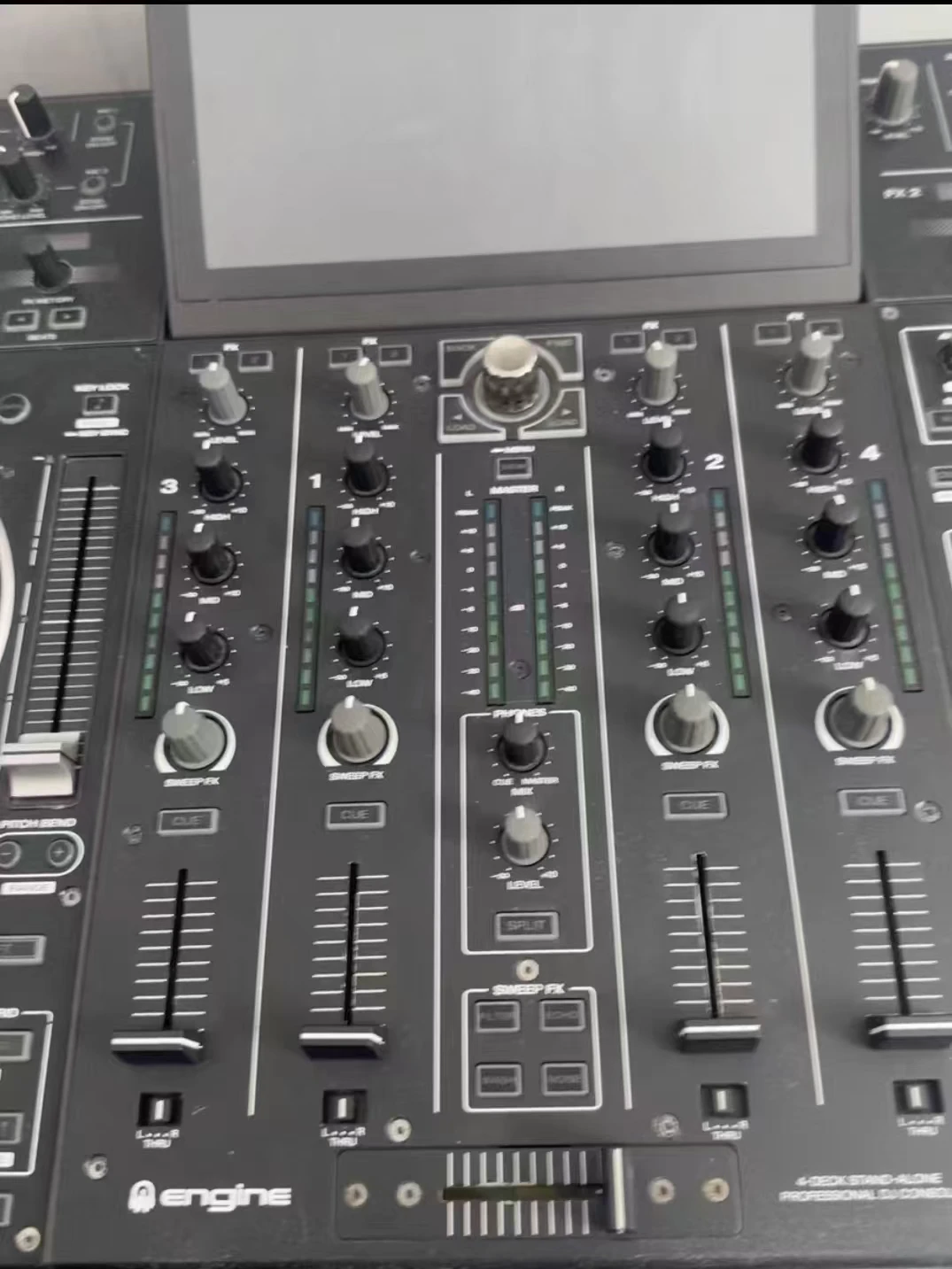 

Used Denon Prime4+ P4 All-in-one Controller with 4-channel USB Flash Drive Digital DJ Turntable Controller and Serato Software