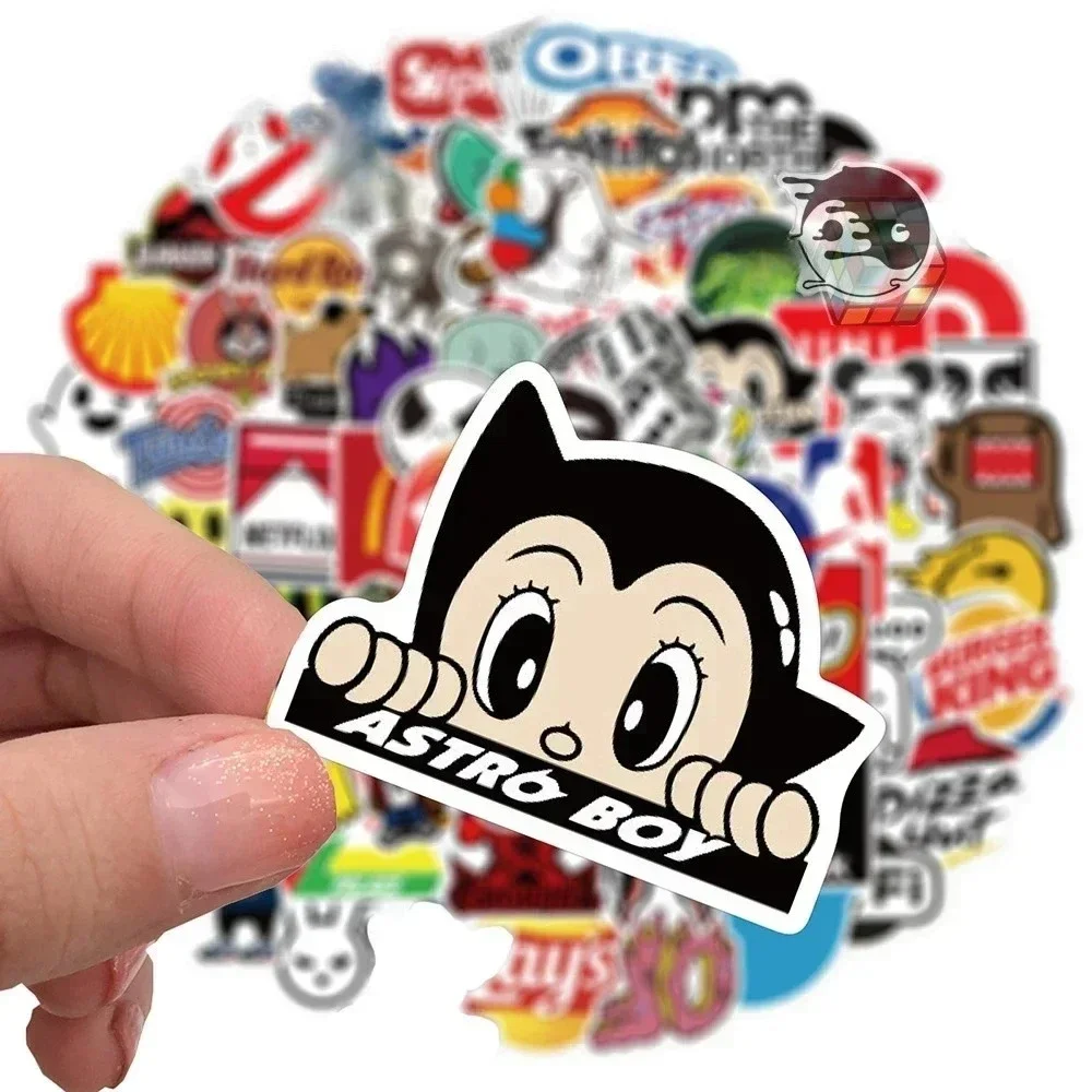 53/106 Stück Coole Modische Markenlogo-Aufkleber DIY Skateboard Laptop Gepäck Fahrrad Motorrad Handy Auto Wasserdichte Aufkleber Dekorationen Spielzeug – Detail 4