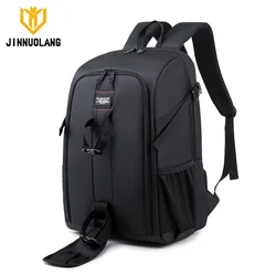 JINNUOLANG 30L Traveling Photography Business Backpack for DSLR Camera Bags Waterproof 15.6'' Laptop Nylon Rucksacks Anti-theft