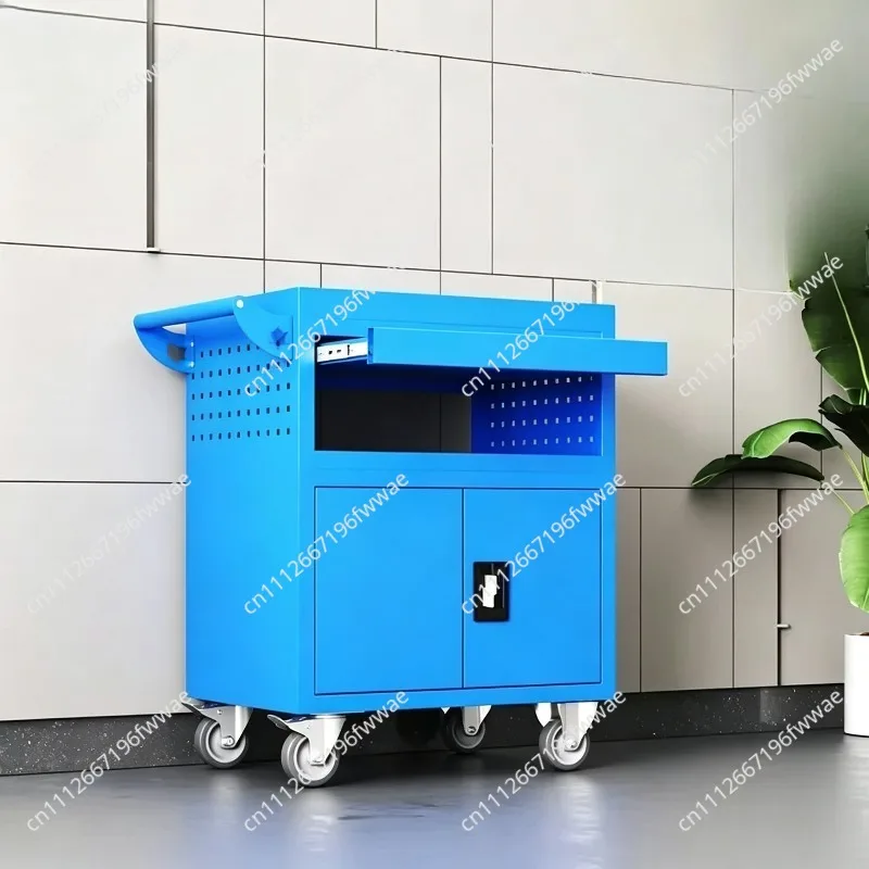 Multifunctional mobile auto repair tool cart trolley storage cabinet maintenance drawer type combination tool transport box