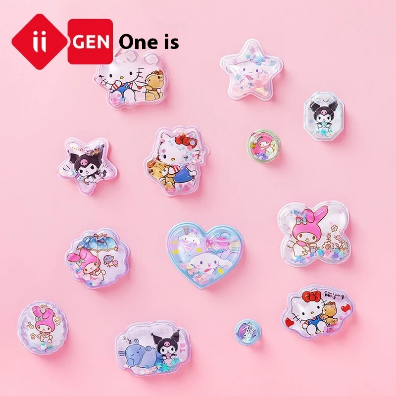 Iigen Stationery Sanrio Style 3d Stereoscopic Shake Sticker Cartoon Stickers Kindergarten Reward Stickers Kuromi Melody