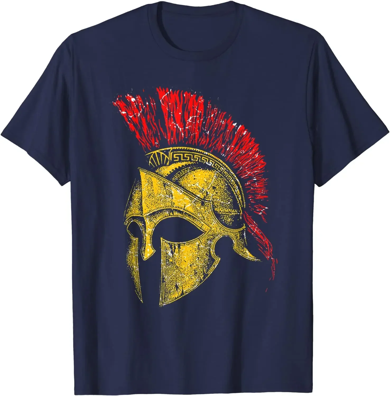 Roman Empire Greek Warrior Helmet Ancient Rome Greece T-Shirt Short Sleeve Casual Cotton Summer Men Shirts view 3
