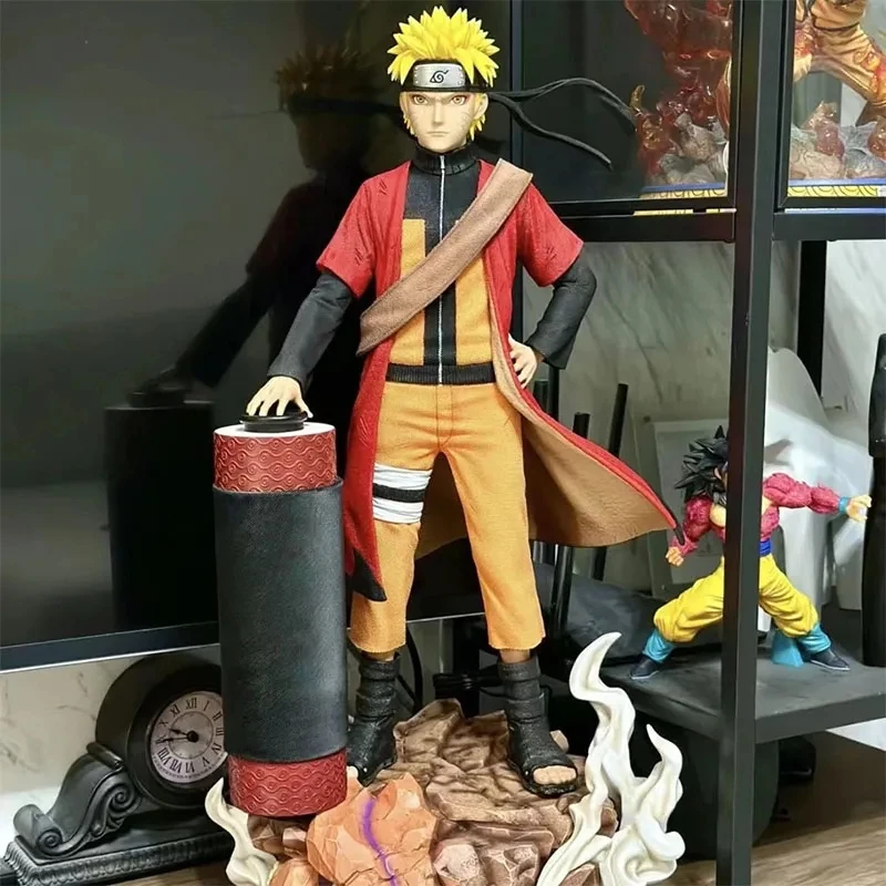 43cm NARUTO Figures Uchiha Sasuke Uzumaki Naruto Action Figures Spellmarks Knights League Anime PVC Collection Model Toys Gifts