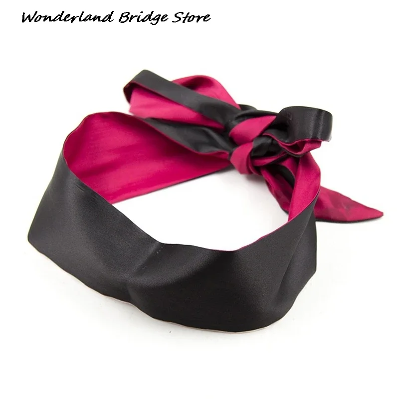 Mascarilla de satén para hombre y mujer máscara de ojos con los ojos vendados, conjunto de juegos sexuales para Cosplay erotic