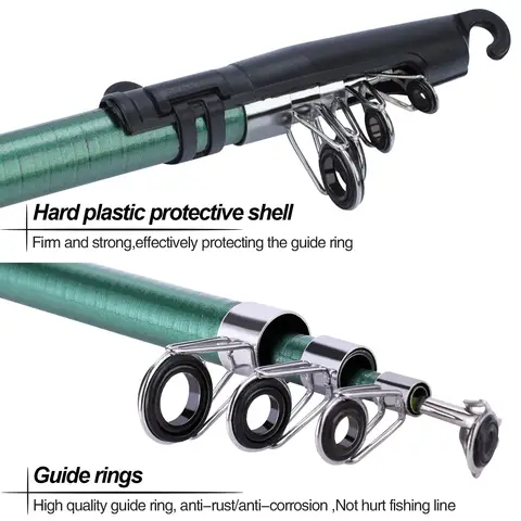 Sougayilang spinnfiskespö och rullekombination 1,8 m teleskopspö med 5,2:1 3BB fiskerulle max drag 5 kg komplett fiskekit 10 best sales sougayilang fiskespö - №10