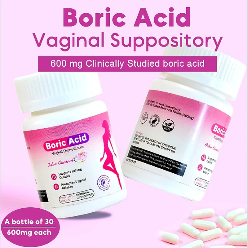 

150Pcs=5bottle Medical Grade Boric Acid Vaginal Suppositories Intimate Health Support Female PH Balance Yeast Infection
